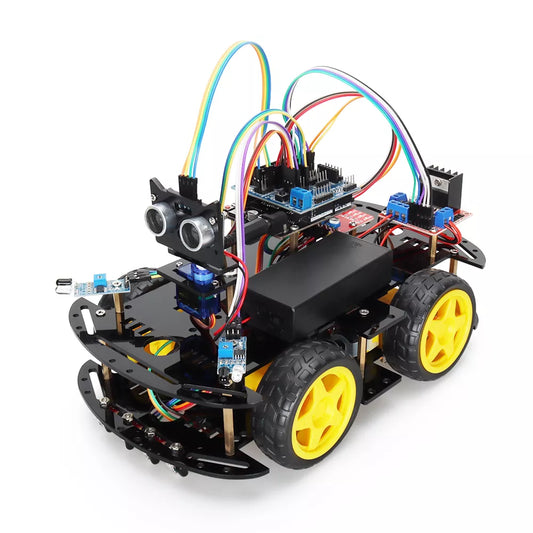 4WD Smart Robot Car Starter Kit For Arduino Programming Robot Project Complete Kit Profesional DIY Education Electronics Kit